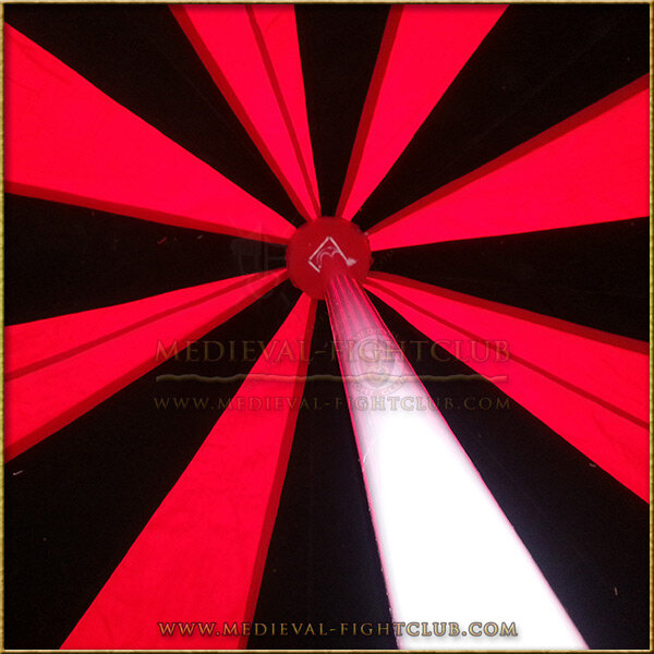 Red+Black Pavilion - Striped Round Tent (5m diameter)