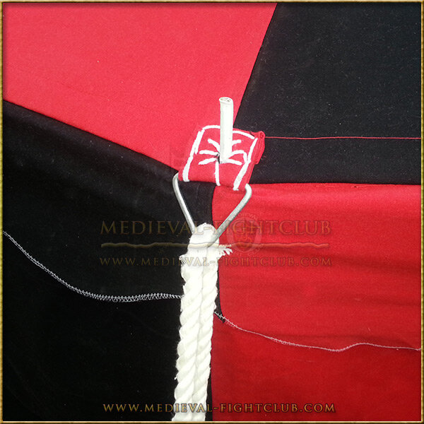 Red+Black Pavilion - Striped Round Tent (5m diameter)